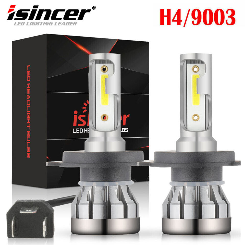 Pair H4 HB2 9003 2400W 330000LM LED Headlight Kit