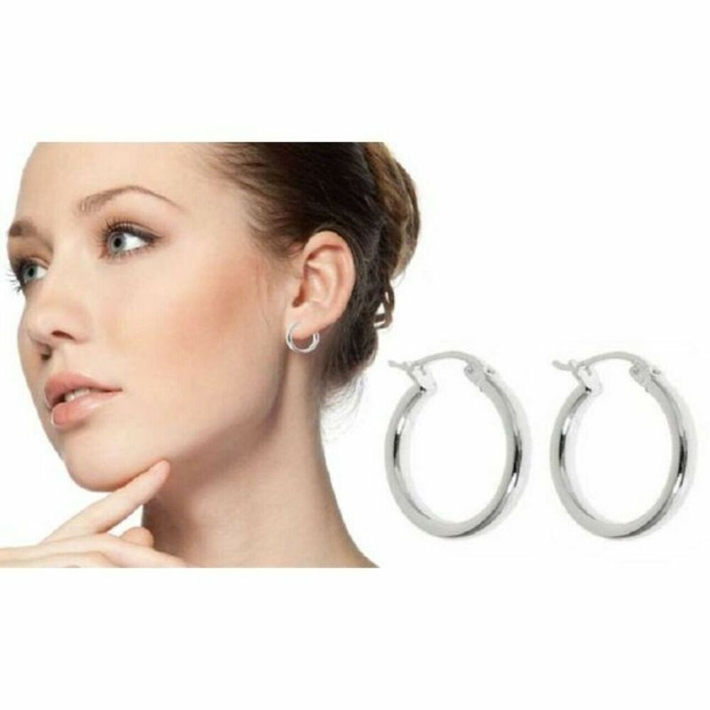 Solid 925 Sterling Huggie Earrings