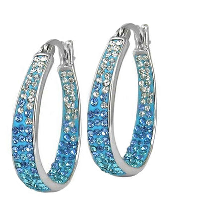 Women's 18Kt White Gold Hoop Earrings