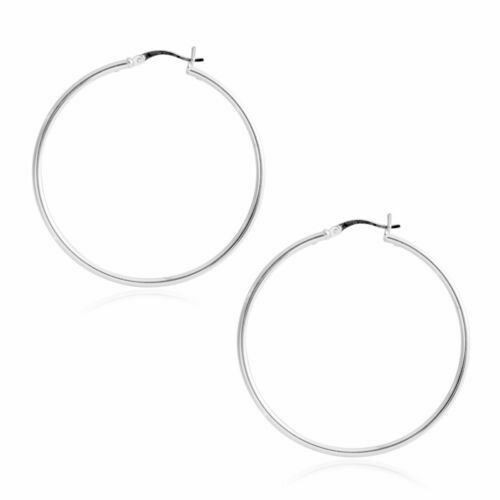 Womens 925 Sterling Silver Hoop Earrings