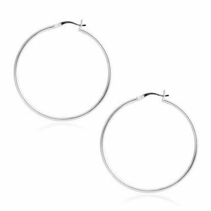 Womens 925 Sterling Silver Hoop Earrings