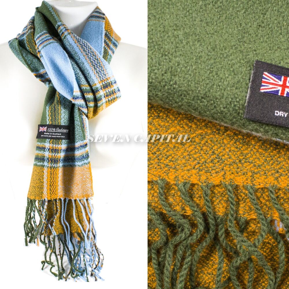 Cashmere Plaid Scarf High Quality Scotland Made Scarves