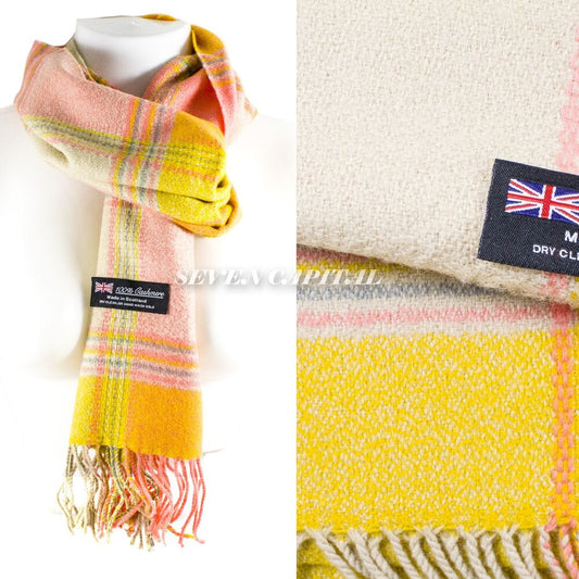 Cashmere Plaid Scarf High Quality Scotland Made