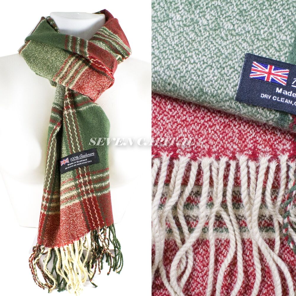 Cashmere Plaid Scarf High Quality Scotland Made