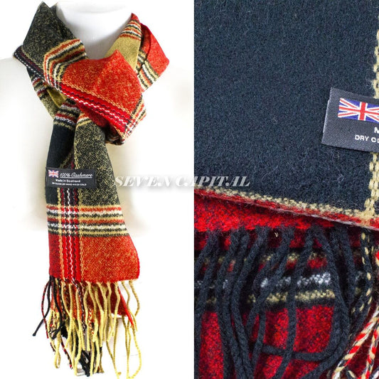 Cashmere Plaid Scarf High Quality Scotland Made