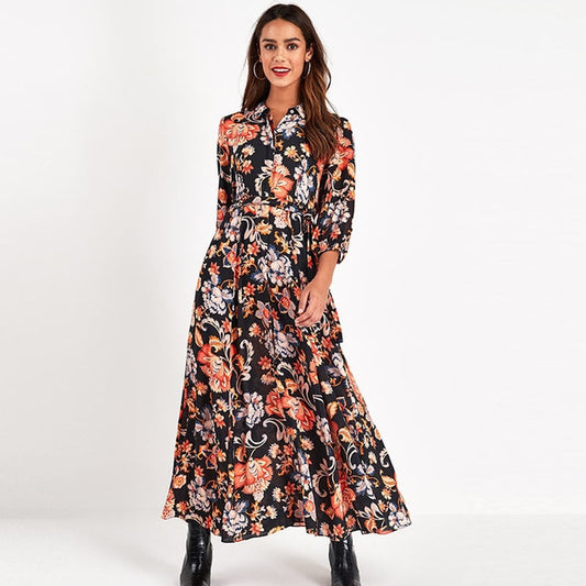 Floral Print Maxi Dress For Women