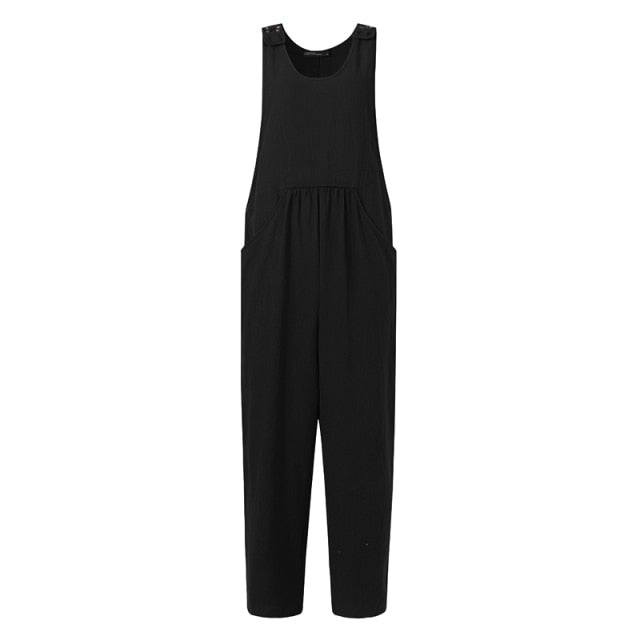 Casual Plus Size Women's Patchwork Jumpsuits