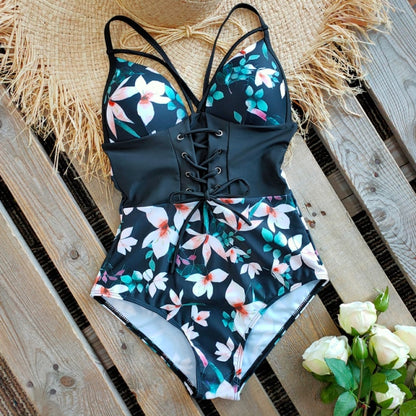 Monokini Print Swim Suit