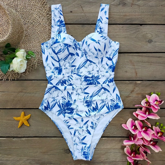 Monokini Print Swim Suit