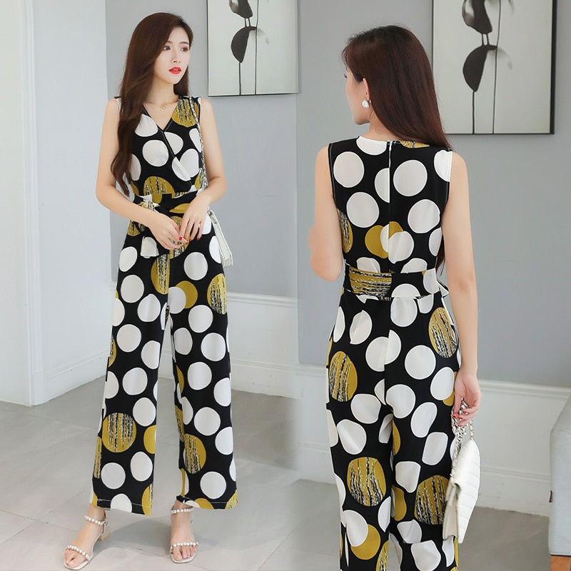 summer new high waist slimming belt jumpsuit