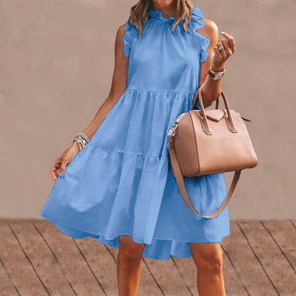 Ruffled  Beach Holiday Summer Dress