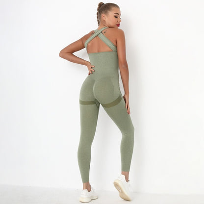 Woman Seamless Set Sporty Jumpsuit