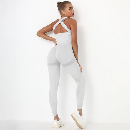 Woman Seamless Set Sporty Jumpsuit