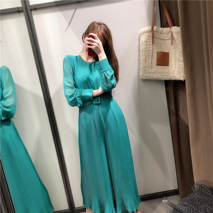 Women Fashion O-Neck Collar Jumpsuit