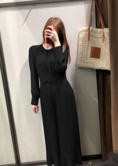 Women Fashion O-Neck Collar Jumpsuit