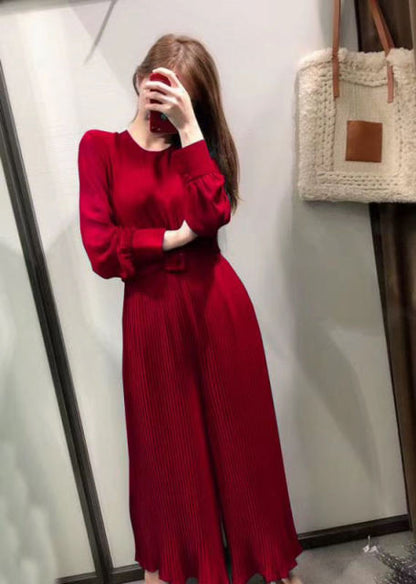 Women Fashion O-Neck Collar Jumpsuit