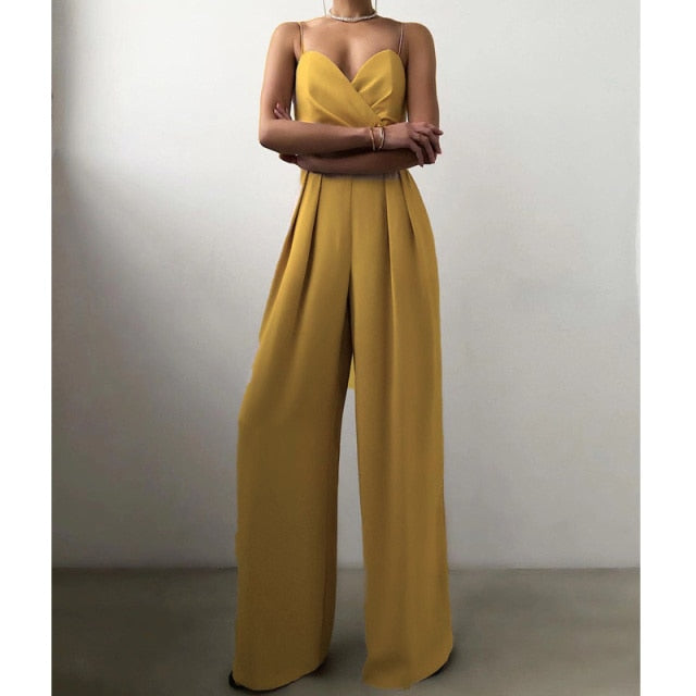 Women's High Waist Wide Leg Jumpsuits