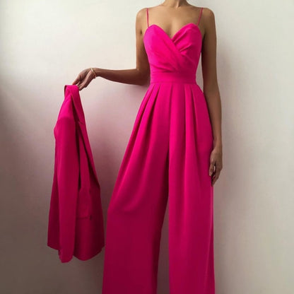 Women's High Waist Wide Leg Jumpsuits