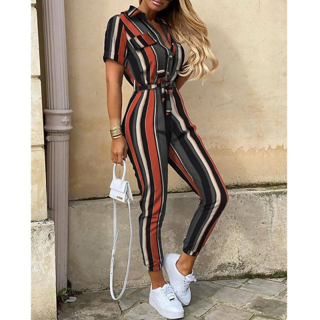 Fashion Print Comfortable Boho JumpSuits for Women