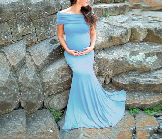 Elegant Maternity Pregnant Dress For Photo Shoot