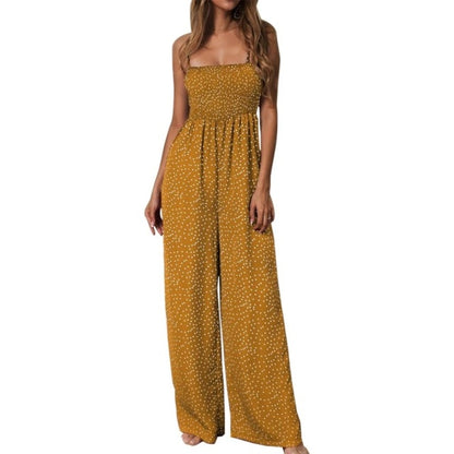 Women Polka Dot High Waist Jumpsuit