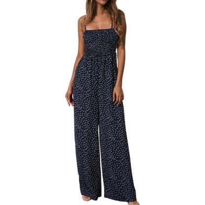 Women Polka Dot High Waist Jumpsuit