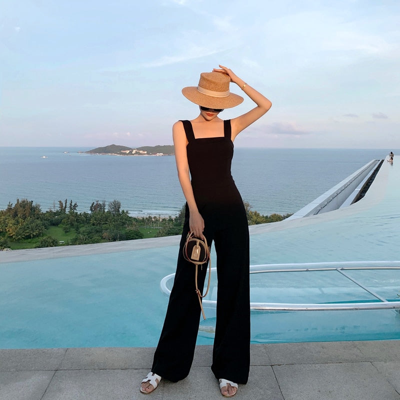 Elegant Party One Piece Black Rompers