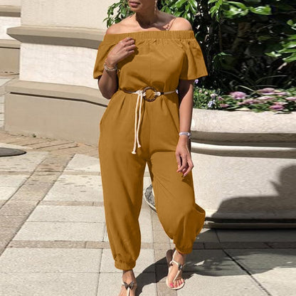 Fashion Women's Off Shoulder Summer Jumpsuit