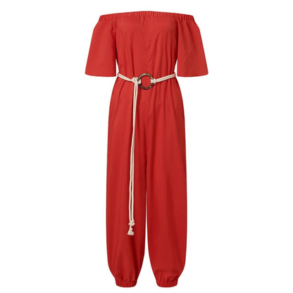 Fashion Women's Off Shoulder Summer Jumpsuit