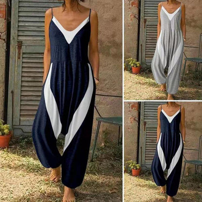 Casual  Unique Sleeveless V-neck Jumpsuit