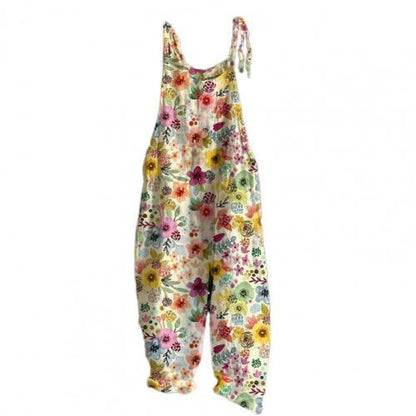 Vintage Floral Print Summer Rompers