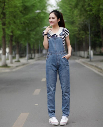 Spring Denim Bib Female jumpsuit