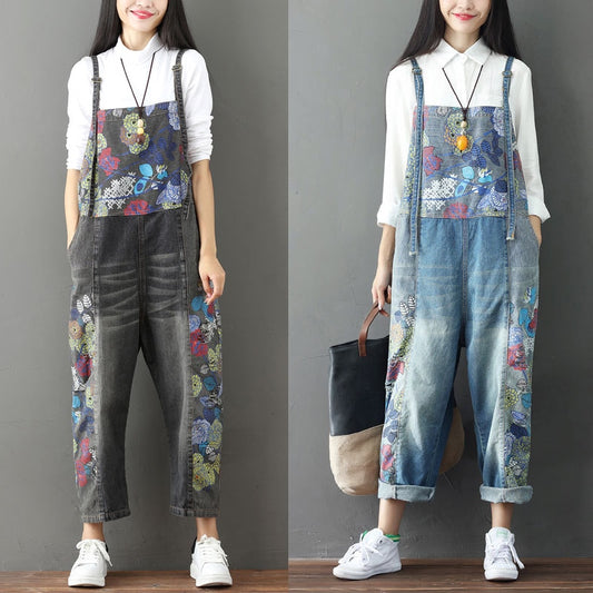 New Fashion Denim Jeans Loose Jumpsuits