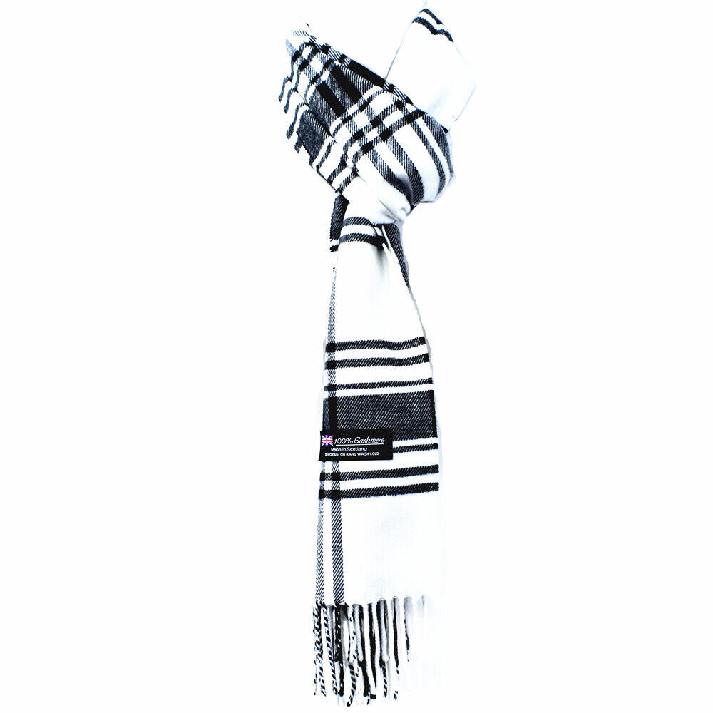 Winter Warm 100% Cashmere Plaid Scarf