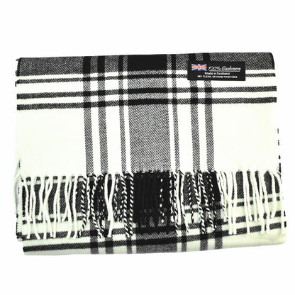 Winter Warm 100% Cashmere Plaid Scarf