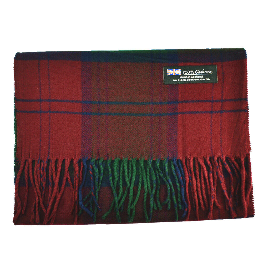 Winter Warm 100% Cashmere Plaid Scarf