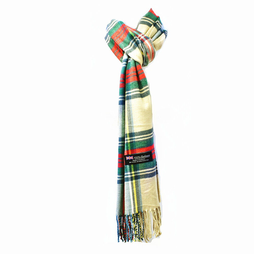 Winter Warm 100% Cashmere Plaid Scarf