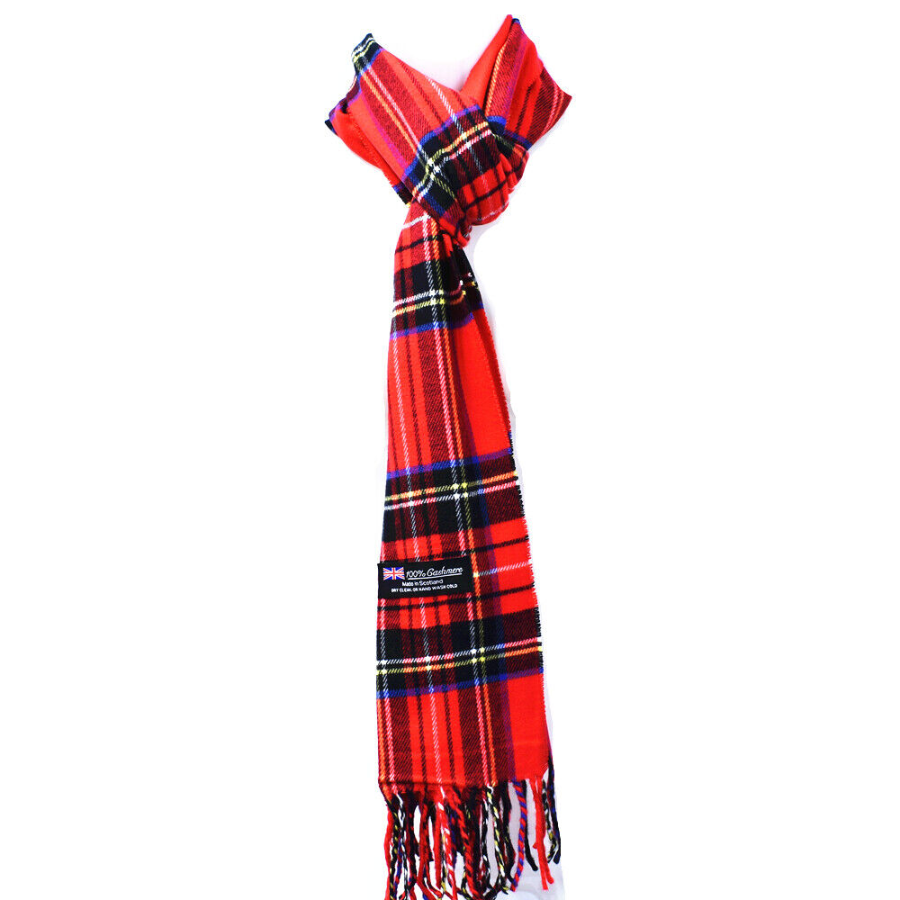 Winter Warm 100% Cashmere Plaid Scarf