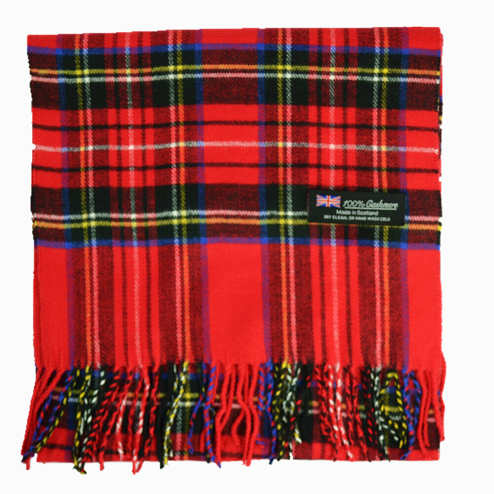 Winter Warm 100% Cashmere Plaid Scarf