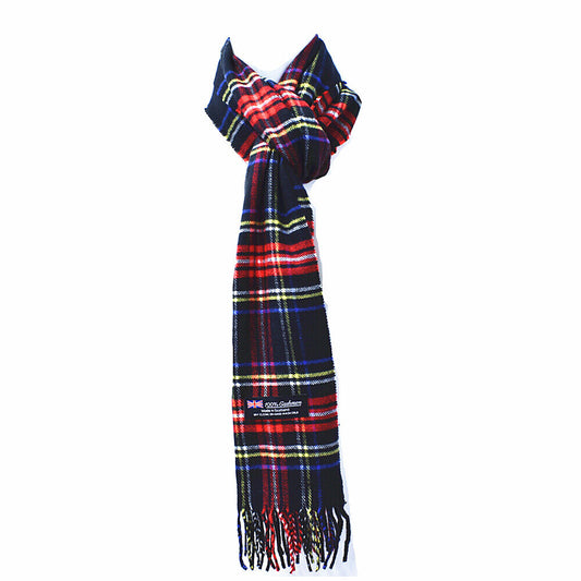 Winter Warm 100% Cashmere Plaid Scarf