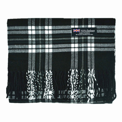 Winter Warm 100% Cashmere Plaid Scarf