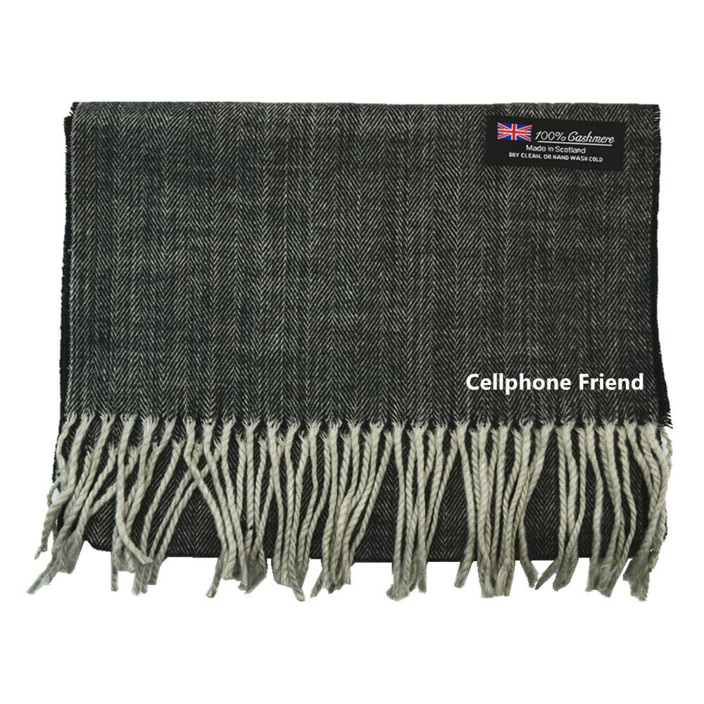 Winter Unisex 100% Cashmere Plaid Stripe Scarf