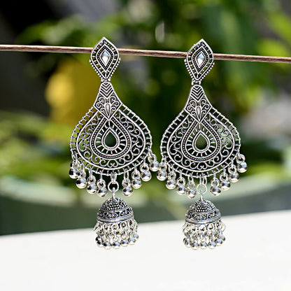 Gold Silver Big Bells Hook Drop Gypsy Indian Earrings