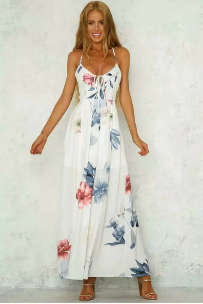 Women's Maxi Boho Floral Summer Beach Long Dress