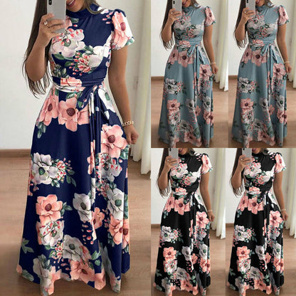 Women's Boho Floral Long Maxi