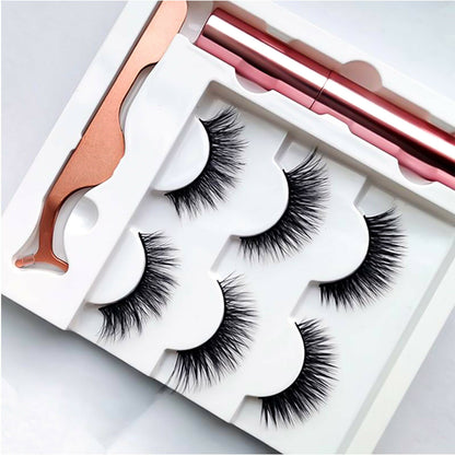 3 Pairs Magnetic Eyelashes Set