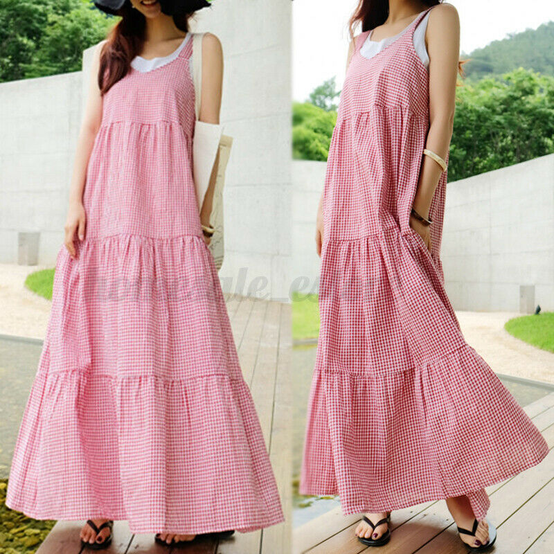 Tiered Summer Long Shirt Dress