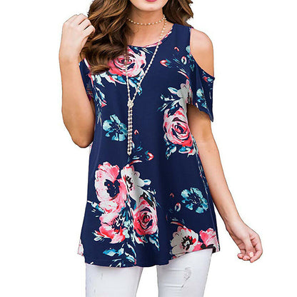 Women Cold Shoulder Printed Tops