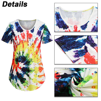 Summer Tie Dye Short Sleeve T-Shirt