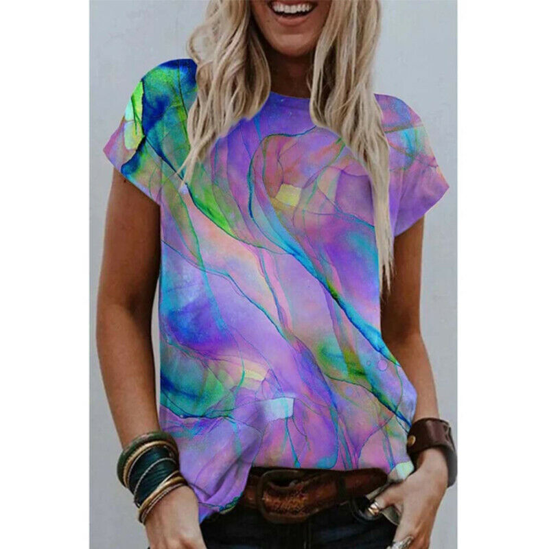 Short Sleeve Casual Tie-dye T Shirt